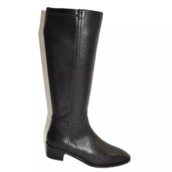 New! Aquatalia Rozaria Knee Leather Riding Boots Black Size 8.5 DD412 - Picture 1 of 7